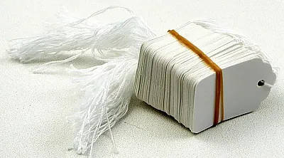 White String tag #4 071-93111
