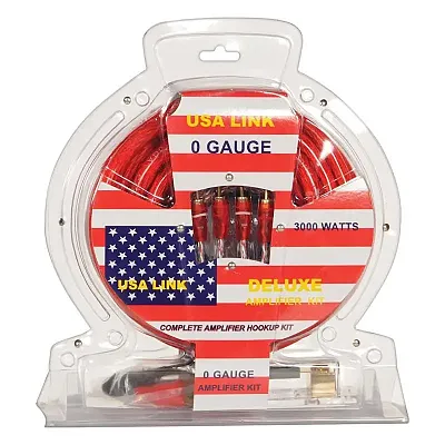  Usa Link  0 Gauge Amp Wiring Kit W/ Rca