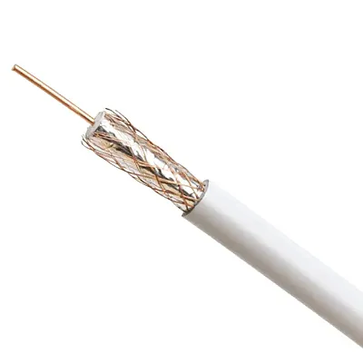 Cmple 1001-N RG6 Cable - Standard Shield (White),500 Feet