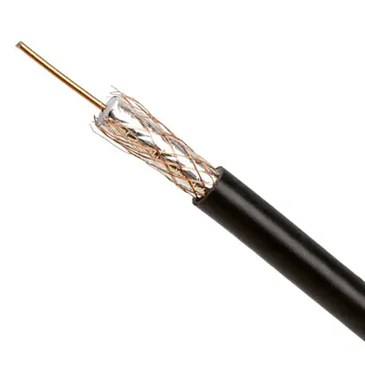 Cmple 1002-N RG6 Cable - Standard Shield (Black),1000 Feet