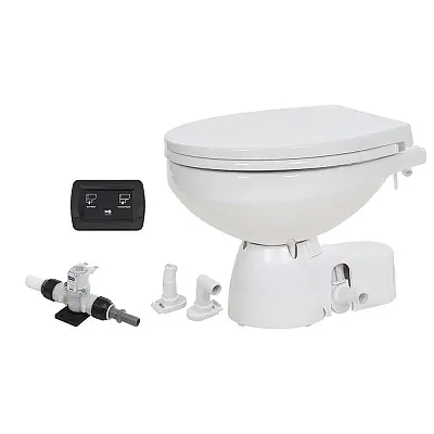 Jabsco Quiet Flush E2 Fresh Water Toilet Regular Bowl - 24V &ndash; Soft Close L