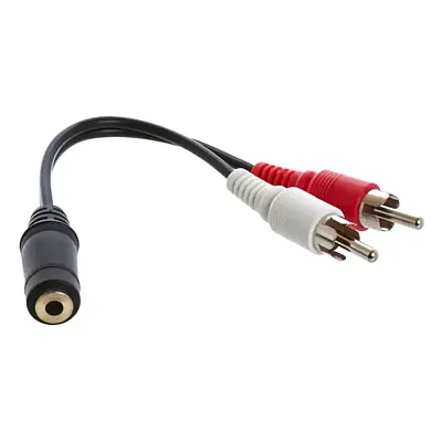 Cmple 101-N 3.5mm Female Jack to 2 RCA Plugs Audio Stereo Adapte