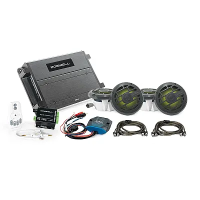Roswell R 6.5&quot; Marine Audio Package w/RGB Remote &amp; Controller - Anthracite G