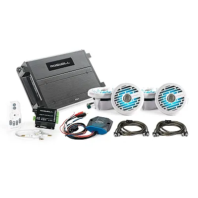 Roswell R1 6.5&quot; Marine Audio Package w/RGB Remote &amp; Controller - White