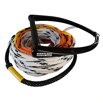 FATSAC 75' Water Ski Rope &amp; Handle Combo w/8 Takeoff Points - Multicolor