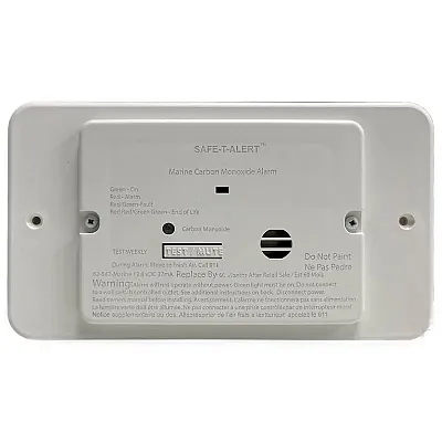 Safe-T-Alert 62 Series Marine Carbon Monoxide - Flush Mount - White - 12V w/Trim