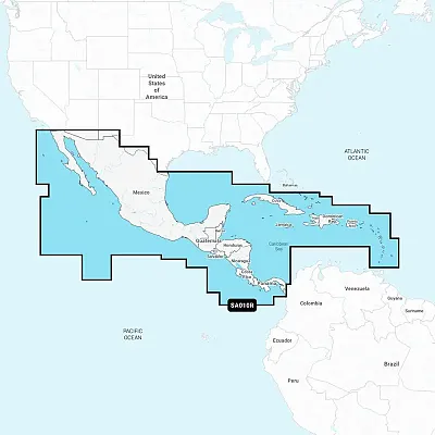 Navionics NASA010R - Central America &amp; Caribbean - Navionics+