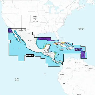 Navionics Platinum+ NPSA010R - Central America &amp; Caribbean