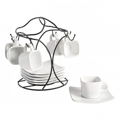 Gibson Elite Gracious Dining 12 Piece 3.25 Ounce Ceramic Espresso Cup and Saucer