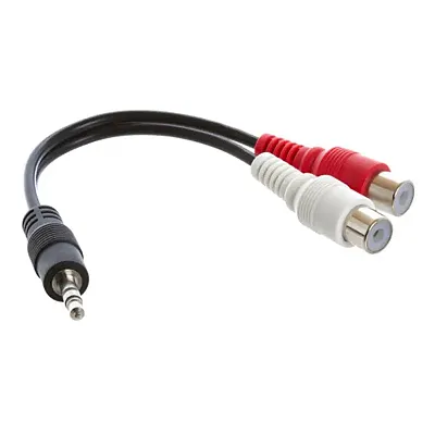 Cmple 102-N 3.5mm Mini Plug to 2 RCA Female Audio Stereo Adapter