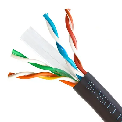 Cmple Cat6 Bulk 23Awg Ethernet Lan Network Cable - 1000 Ft Black