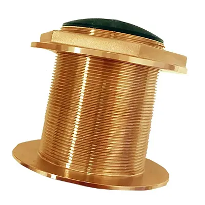 SI-TEX Bronze Low-Profile Thru-Hull Medium-Frequency CHIRP Transducer - 1kW, 0&d
