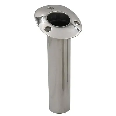 C.E. Smith 70 Series Standard Flush Mount Rod Holder - 15 Degree - Stainless Ste
