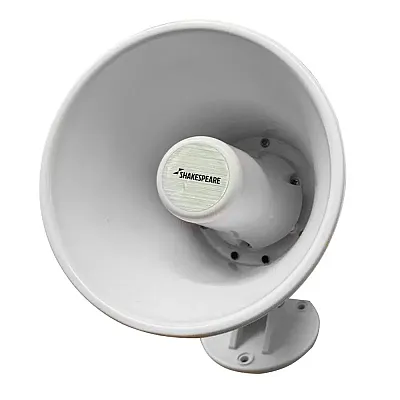 Shakespeare 15W 4-Ohm 5&quot; Loud Hailer Speaker w/Bracket &amp; Talkback - White