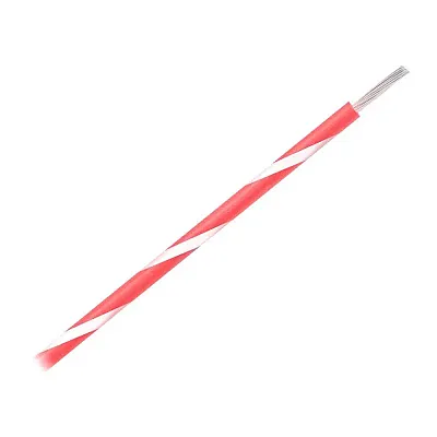 Pacer 16 AWG Gauge Striped Marine Wire 500&#039; Spool - Red w/White Stripe