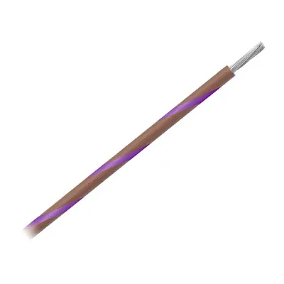 Pacer 14 AWG Gauge Striped Marine Wire 500' Spool - Brown w/Violet Stripe