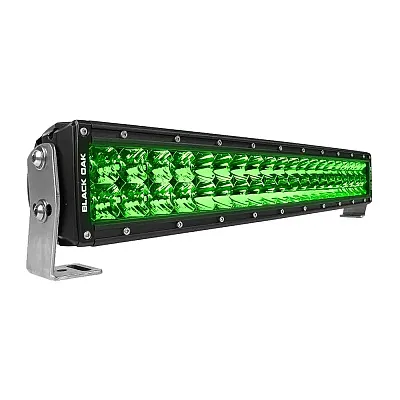 Black Oak Curved Double Row Combo Green Hog Hunting 20&quot; Pro Series 3.0 LED Light