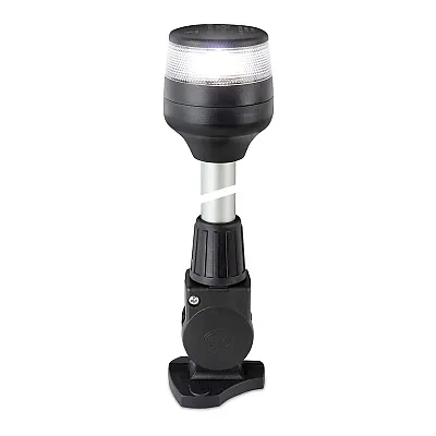 Hella Marine 2nm All Round White Fold Down Pole Navigation Lamp - 8" - Black Bas