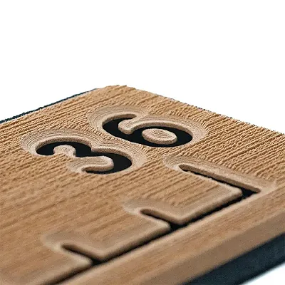 SeaDek 36&rdquo; Routed Ruler - 6mm - Brushed Texture - Mocha/Black