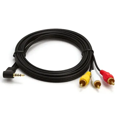 Cmple 104-N 3.5mm to 3 RCA Camcorder Video Audio Cable - 6 ft