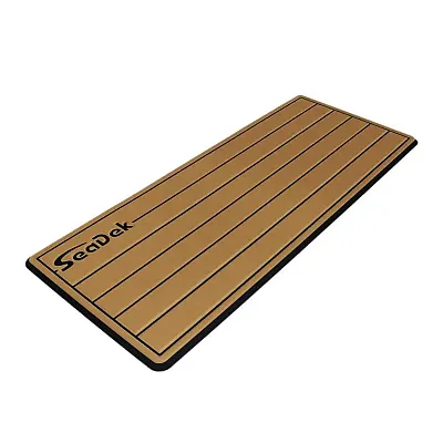 SeaDek 16&rdquo; x 39" 20mm Dual Density Large Teak Helm Pad w/SeaDek Logo - Bru