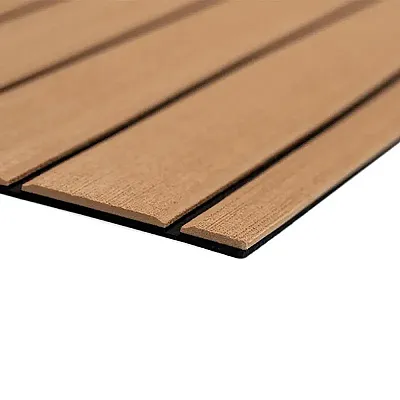 SeaDek 40" x 80" 6mm Teak Full Sheet - Brushed Texture - Mocha/Black (1016mm x 2