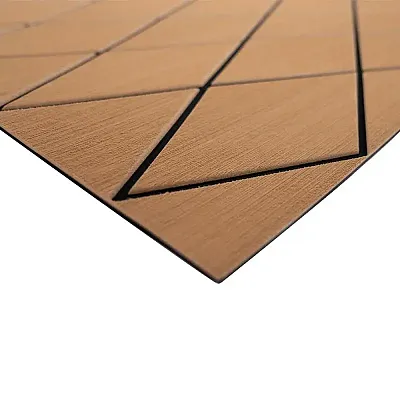 SeaDek 40" x 80" 6mm Two Color Diamond Full Sheet - Brushed Texture - Mocha/Blac