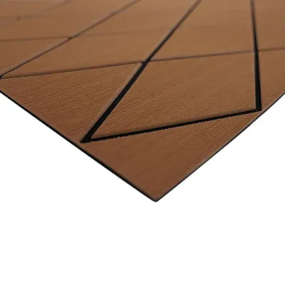 SeaDek 40" x 80" 6mm Two Color Diamond Full Sheet - Brushed Texture - Brown/Blac
