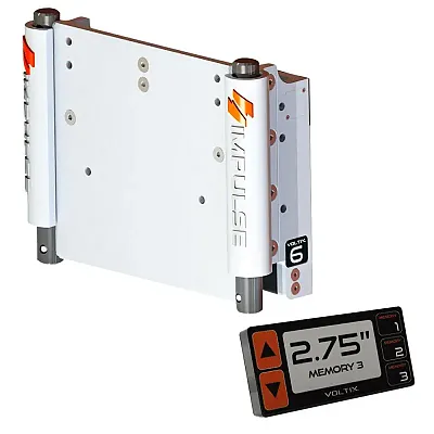 IMPULSE XL 6&quot; Set Back Electric Jack Plate w/Smart Control - White Cerakote