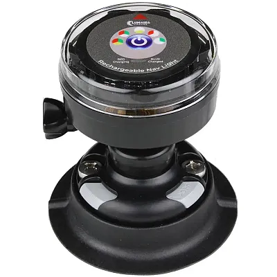 Lunasea Rechargeable Tri-Color Portable Navigation Light w/RailBlaza Quikport Mo