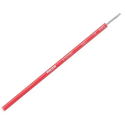 Pacer Red 18 AWG UL Marine Wire - 35&#039;