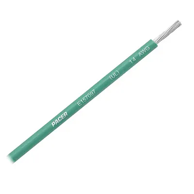Pacer Green 14 AWG Primary Wire - 25&#039;