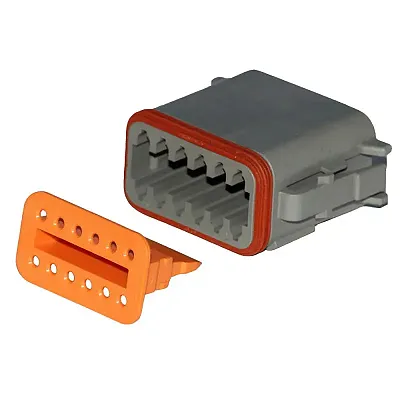 Pacer Deutsch DT Plug &amp; Wedge Lock Kit - 12 Position - 5 Pack