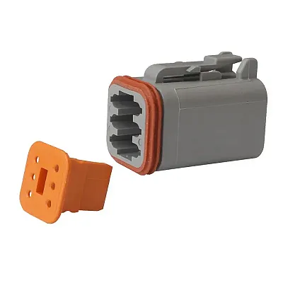 Pacer Deutsch DT Plug &amp; Wedge Lock Kit - 6 Position - 5 Pack