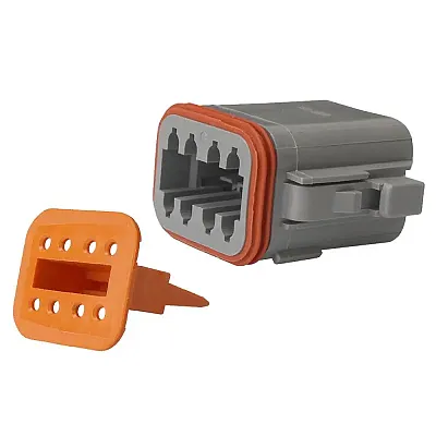 Pacer Deutsch DT Plug &amp; Wedge Lock Kit - 8 Position - 5 Pack