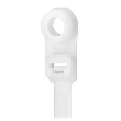 Pacer 8&quot; Cable Tie w/Mounting Ring - Natural Color - 50lb Tensile Strength - 2&quot; 