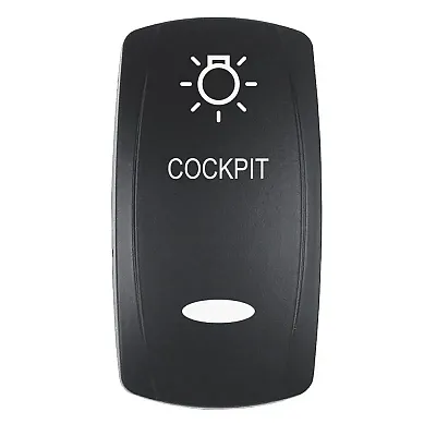 Pacer Actuator - 'COCKPIT' f/V Series Contura Switches - Black - Laser Etched (T
