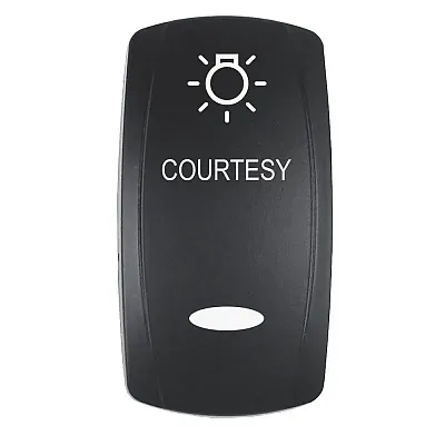 Pacer Actuator - 'COURTESY' f/V Series Contura Switches - Black - Laser Etched (