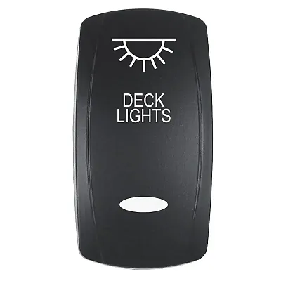 Pacer Actuator - 'DECK LIGHTS' f/V Series Contura Switches - Black - Laser Etche