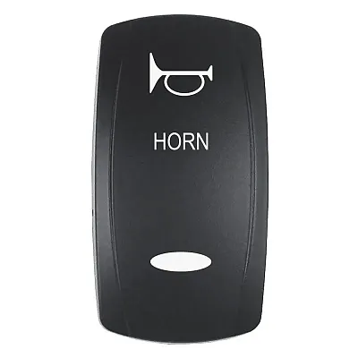 Pacer Actuator - 'HORN' f/V Series Contura Switches - Black - Laser Etched (Top/