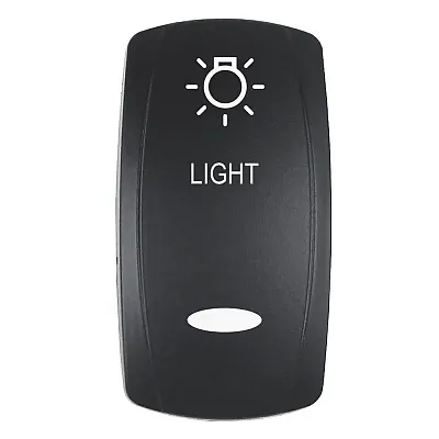Pacer Actuator - 'LIGHT' f/V Series Contura Switches - Black - Laser Etched (Top
