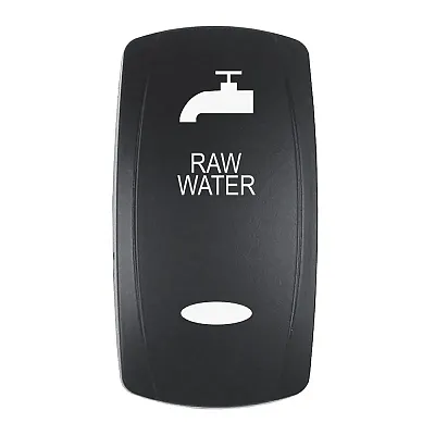 Pacer Actuator - 'RAW WATER' f/V Series Contura Switches - Black - Laser Etched 