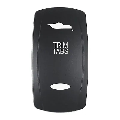 Pacer Actuator - &#039;TRIM TABS&#039; f/V Series Contura Switches - Black - Laser Etched 