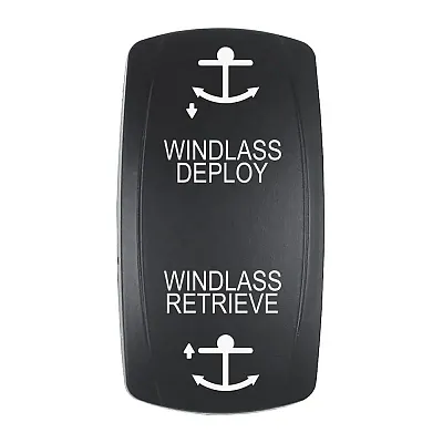 Pacer Actuator - &#039;WINDLASS DPLY/RTRV&#039; f/V Series Contura Switches - Black - Lase