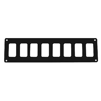 Pacer Switch Panel - 8 Switch &amp; 1 Row - 12.5" x 2.75" - Black Powder Coated 