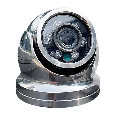 Iris Hi-Resolution Analog Mini Dome Camera - 316 Stainless Steel - CVBS - TVI - 