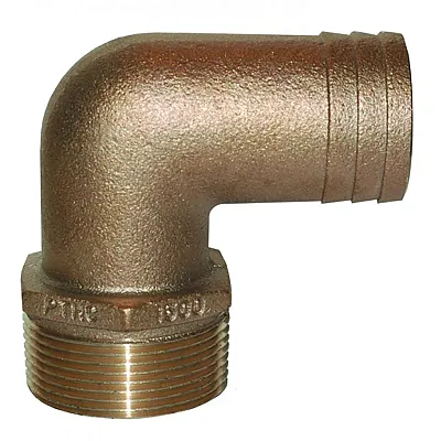 GROCO 3" NPT Bronze 90 Degree Pipe to Hose Fitting