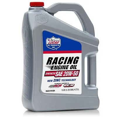 Lucas Oil Synthetic Sae 20W 50 Racing Motor Oil 5 Quart