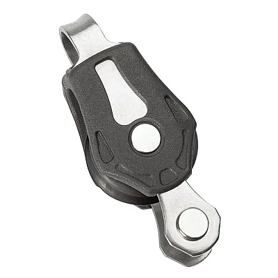 Barton Marine Size 0 20mm Plain Bearing Pulley Block Single Fixed Eye &amp; Beck