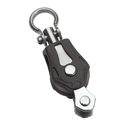 Barton Marine Size 0 20mm Plain Bearing Pulley Block Single Swivel &amp; Becket
